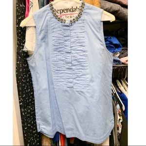 Jcrew sleeveless button shirt